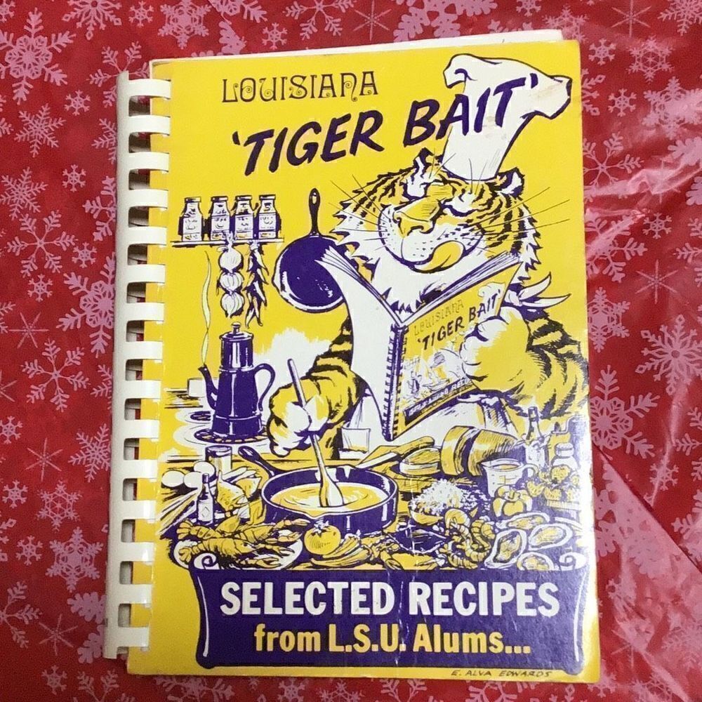 Cookbook vintage LSU Alumni Tiger Bait cookbook